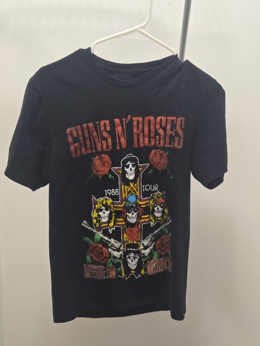 Black Guns N Roses Graphic  T-Shirt